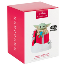 Load image into Gallery viewer, Star Wars: The Mandalorian™ Grogu™ Greetings Ornament With Sound and Motion