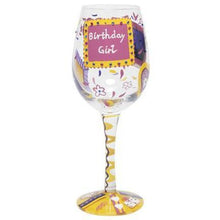 Load image into Gallery viewer, Lolita - Birthday Girl Hand Painted Wine Glass