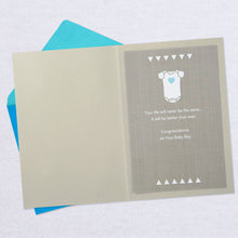 Load image into Gallery viewer, Changing Hearts and Lives Forever New Baby Boy Card