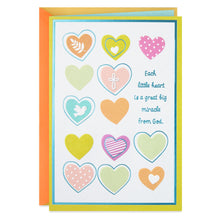 Load image into Gallery viewer, Each Little Heart Is a Great Big Miracle Baptism Card
