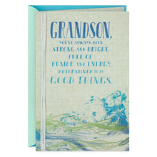 Load image into Gallery viewer, Wave Design Birthday Card for Grandson