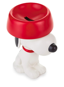 Peanuts® Snoopy With Dog Dish Ceramic Coin Bank
