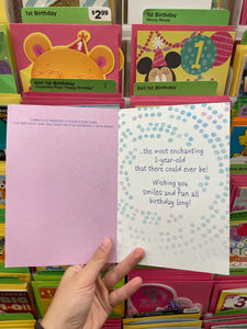 1st Birthday Little Mermaid with detachable sticker