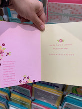 Load image into Gallery viewer, Dove With Gold Cross Baby Girl Baptism Card
