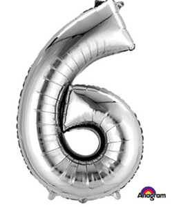 34" Anagram Number 6 Silver