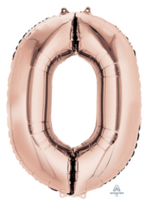 35" Anagram Number 0 Rose Gold