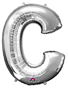 32" Anagram Letter C Silver