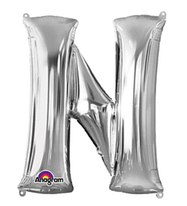 32" Anagram Letter N Silver