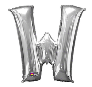 33" Anagram Letter W Silver