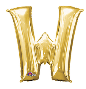 33" Anagram Letter W Gold