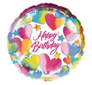 17" Sparkle Hearts Birthday