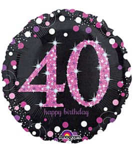 18" Pink Celebration 40 Holographic