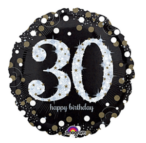 18" Sparkling Birthday 30