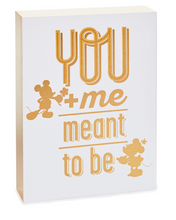 Load image into Gallery viewer, Disney Mickey and Minnie Meant to Be Quote Sign
