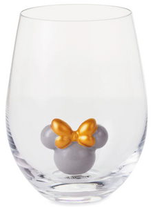 Hallmark Disney Minnie Mouse Ears Silhouette Stemless Glass, 13 oz.