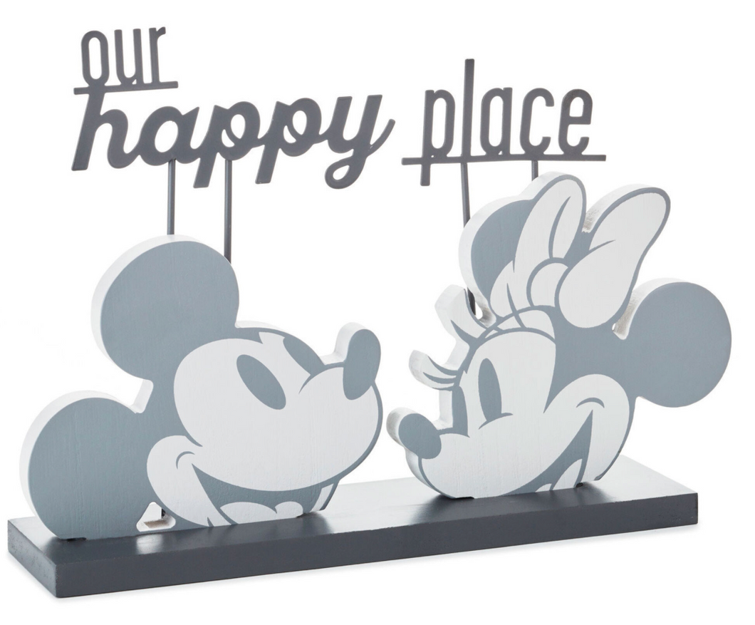 Disney Mickey and Minnie Our Happy Place Quote Sign