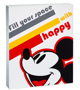 Hallmark Disney Mickey Mouse Happy Space Wood Quote Sign, 9x11