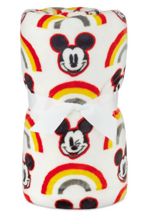Hallmark Disney Mickey Mouse Rainbows Throw Blanket, 50x60
