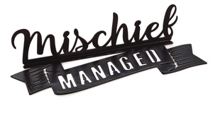 Harry Potter™ Mischief Managed Metal Quote Sign, 9x2