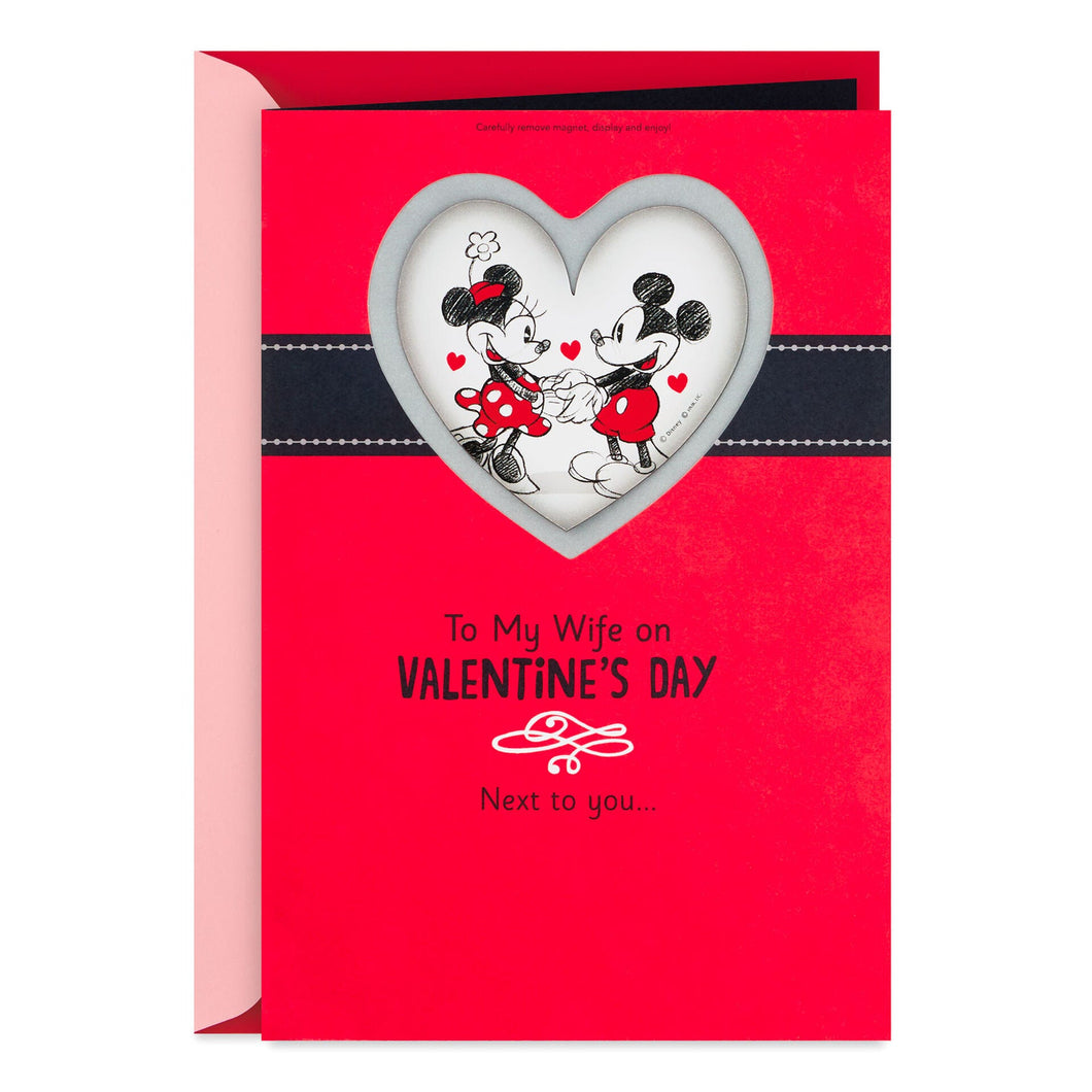 Disney Mickey and Minnie Valentine’s Day Card for Wife With Magnet