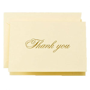 GOLD SCRIPT THANK YOU NOTE