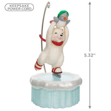 Load image into Gallery viewer, Skating Snowball and Tuxedo Ornament With Motion

