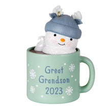 Load image into Gallery viewer, Great-Grandson Hot Cocoa Mug 2023 Ornament
