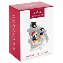 Load image into Gallery viewer, Long Letter to Santa Penguin Ornament
