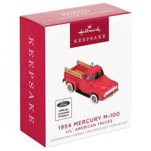 Load image into Gallery viewer, Mini Lil&#39; American Trucks 1954 Mercury M-100 2023 Metal Ornament, 0.75&quot;
