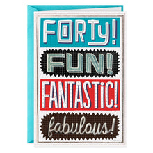 Load image into Gallery viewer, 40 Is a Big F-ing Deal Funny Birthday Card
