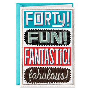 40 Is a Big F-ing Deal Funny Birthday Card
