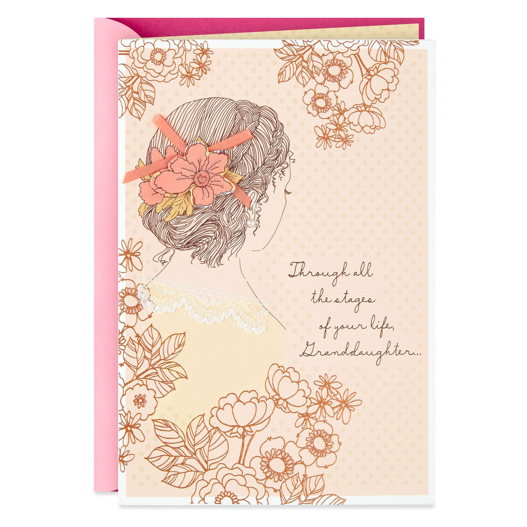 You're In Our Hearts Every Day Birthday Card for Granddaughter
