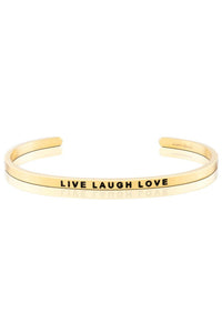 Live Love Laugh Bracelet-Silver, Gold and Rose gold