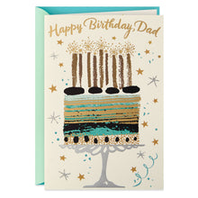 Load image into Gallery viewer, Gold Foil Cake Birthday Card for Dad
