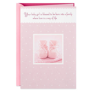 Happy Start in Life New Baby Girl Card