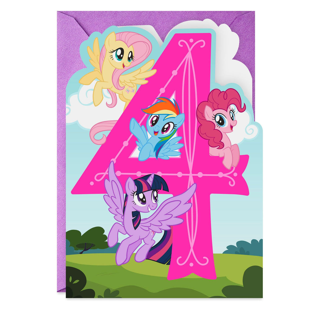 My Little Pony® Happy Spirit Musical 4th Birthday Card