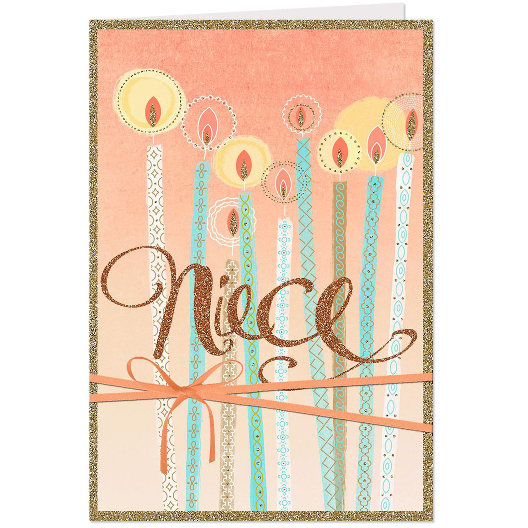 Tall Candles Birthday Card for Niece
