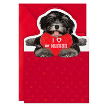 Load image into Gallery viewer, I Love My Human Valentine&#39;s Day Card From Dog
