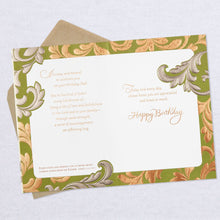 Load image into Gallery viewer, Embossed Foil Leaves Religious Birthday Card for Dad
