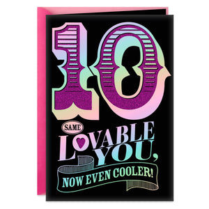 Same Lovable You 10th Birthday Card