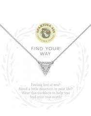 Spartina - Sea La Vie Find Your Way Silver Necklace (18" Chain)