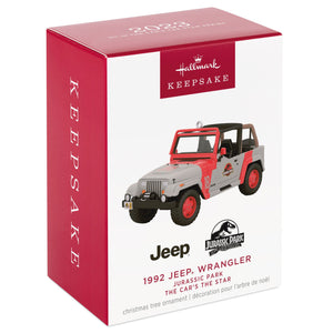 The Car's the Star Jurassic Park 1992 Jeep Wrangler Metal Ornament