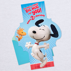 Peanuts® Snoopy and Woodstock Pop Up 2nd Birthday Card