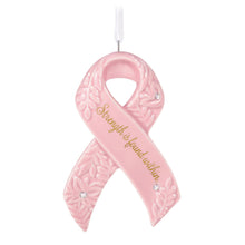 Load image into Gallery viewer, Strength Within Pink Ribbon Porcelain Ornament Benefiting Susan G. Komen®
