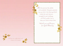 Load image into Gallery viewer, Baby Feet Religious Baptism Card for Girl
