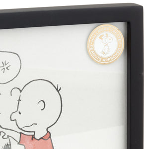 Peanuts® Charlie Brown and Snoopy Friends Make You Smile Framed Artwork, 7.94x7.94