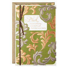 Load image into Gallery viewer, Embossed Foil Leaves Religious Birthday Card for Dad
