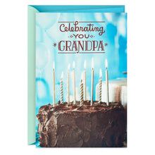 Load image into Gallery viewer, Cake, Candles and Balloons Birthday Card for Grandpa
