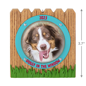 Doggy in the Window 2023 Photo Frame Ornament