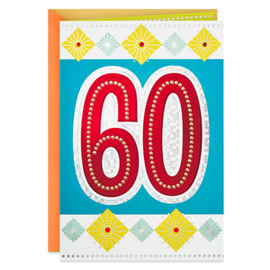 Bright and Bold 60th Birthday Card
